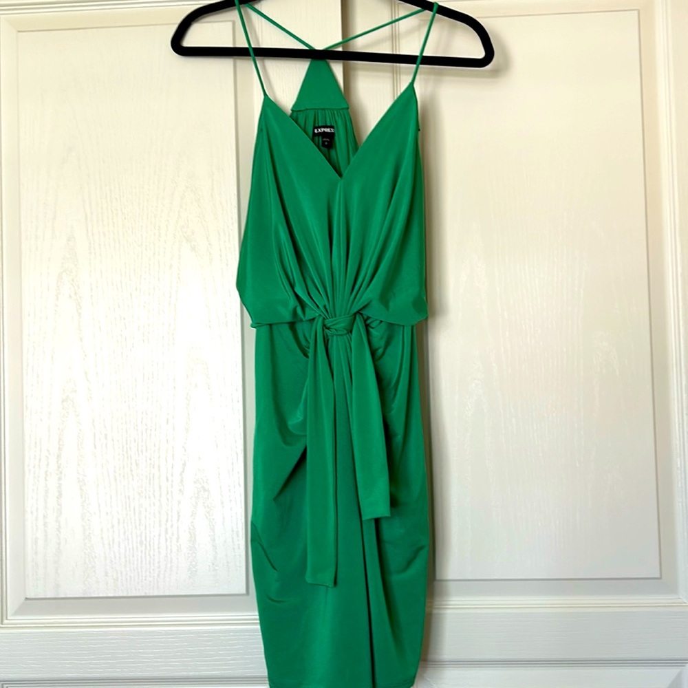 Express Green Spaghetti Strap Dress Size Small
